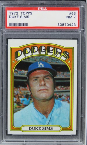 1972 Topps Duke Sims #63 PSA 7 NM