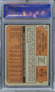 1972 Topps Clay Kirby #173 PSA 8 NM-MT
