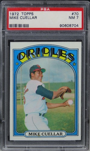 1972 Topps Mike Cuellar #70 PSA 7 NM