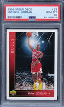 Load image into Gallery viewer, 1992 Upper Deck Michael Jordan HOF #23 PSA 10 GEM MINT