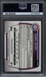 2023 Bowman Chrome Daniel Mateo PROSPECT AUTO-GREEN ROOKIE RC #CPADMO PSA 10