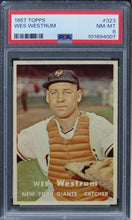 Load image into Gallery viewer, 1957 Topps Wes Westrum #323 PSA 8 NM-MT