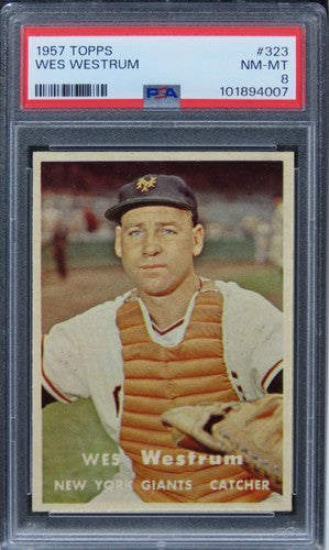 1957 Topps Wes Westrum #323 PSA 8 NM-MT