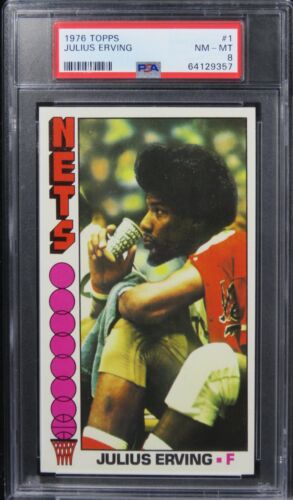 1976 Topps Julius Erving HOF #1 PSA 8 NM-MT