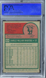 1975 Topps Buddy Bradford #504 PSA 9 MINT