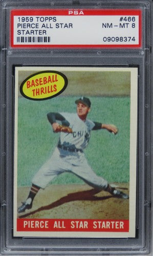 1959 Topps Pierce All Star Starter #466 PSA 8 NM-MT