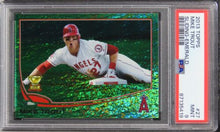 Load image into Gallery viewer, 2013 Topps Mike Trout SLIDING-EMERALD Future HOF #27 PSA 9 MINT