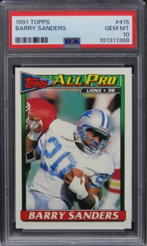 1991 Topps Barry Sanders HOF #415 PSA 10 GEM MINT