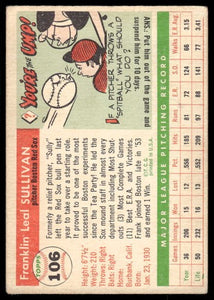 1955 Topps Frank Sullivan #106 VG