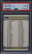 Load image into Gallery viewer, 1987 Fleer Checklist 1-132 #132 PSA 10 GEM MINT