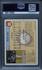 1992 Front Row Derek Jeter DRAFT PICKS HOF ROOKIE RC #55 PSA 9 MINT