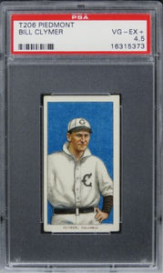 1909 T206 Piedmont Bill Clymer PSA 4.5 VG-EX+