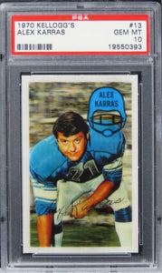 1970 Kellogg's Alex Karras HOF #13 PSA 10 GEM MINT