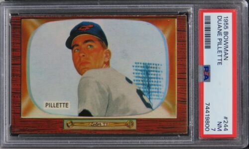 1955 Bowman Duane Pillette #244 PSA 7 NM
