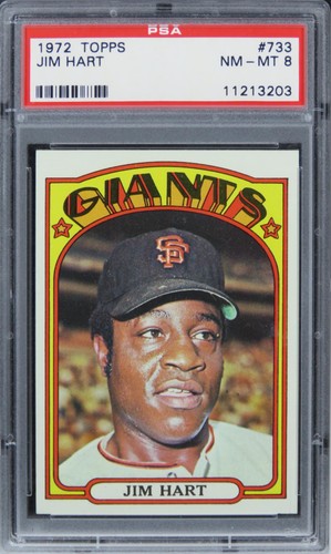 1972 Topps Jim Hart #733 PSA 8 NM-MT