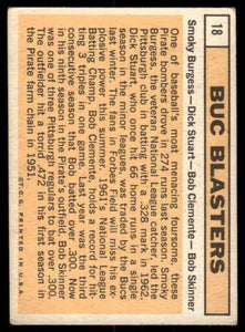 1963 Topps Buc Blasters w/ Roberto Clemente HOF #18 VG