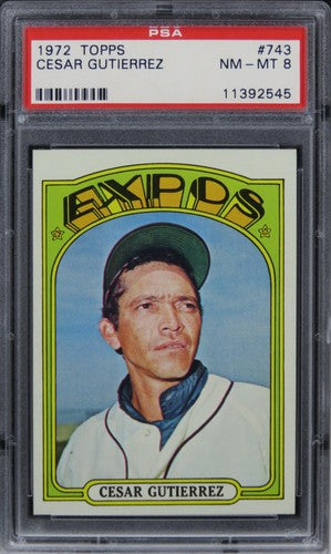 1972 Topps Cesar Gutierrez #743 PSA 8 NM-MT