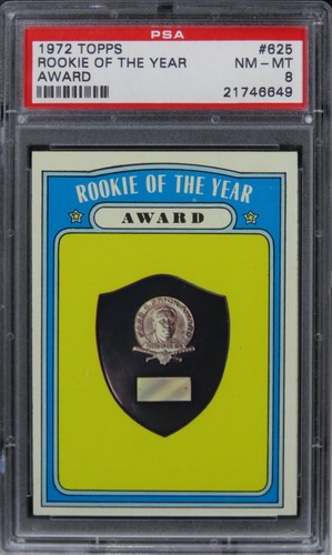 1972 Topps Rookie Of The Year AWARD #625 PSA 8 NM-MT