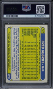 1987 Topps Traded Fred McGriff HOF #74T PSA 10 GEM MINT