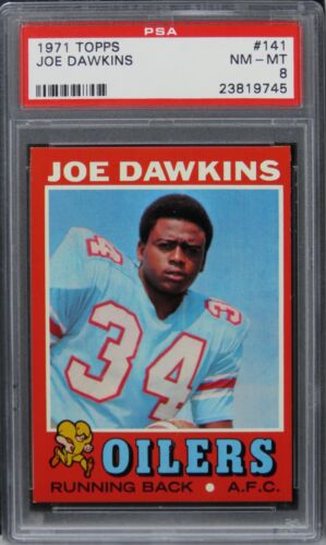 1971 Topps Joe Dawkins ROOKIE RC #141 PSA 8 NM-MT