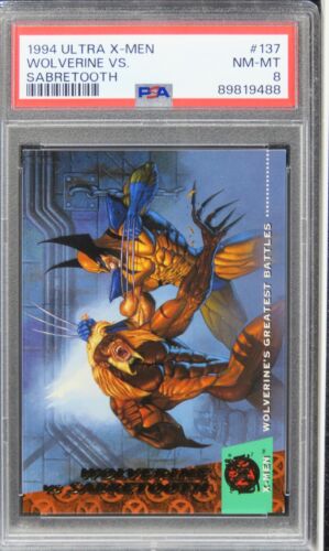 1994 Ultra X-men WOLVERINE VS. SABRETOOTH #137 PSA 8 NM-MT