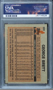 1983 Topps George Brett HOF #600 PSA 10 GEM MINT