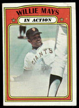 Load image into Gallery viewer, 1972 Topps Willie Mays In Action HOF #50 EX STAIN