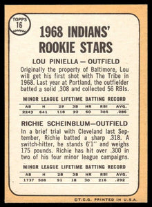 1968 Topps Indians Rookies Piniella/Scheinblum #16 EX-MT