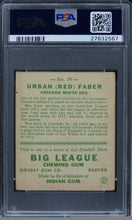 Load image into Gallery viewer, 1933 Goudey Red Faber HOF #79 PSA 4 VG-EX