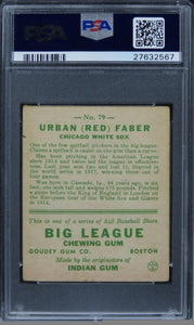 1933 Goudey Red Faber HOF #79 PSA 4 VG-EX