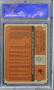 1972 Topps Claude Osteen #297 PSA 8 NM-MT