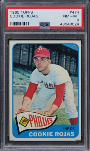 1965 Topps Cookie Rojas #474 PSA 8 NM-MT