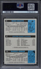 Load image into Gallery viewer, 1980 Topps Assist Leader JOHNSON, MONEY, BRATZ PSA 10 GEM MINT