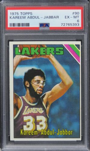 1975 Topps Kareem Abdul-Jabbar HOF #90 PSA 6 EX-MT