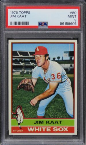 1976 Topps Jim Kaat HOF #80 PSA 9 MINT