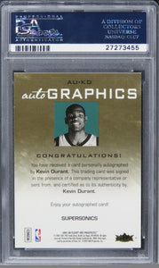 2007 Fleer Hot Prospects Kevin Durant AUTOGRAPHICS ROOKIE #AU-KD PSA 10 GEM MT