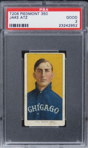 1909 T206 Piedmont 350 Jake Atz PSA 2 GOOD