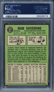 1967 Topps Bob Saverine #27 PSA 9 MINT