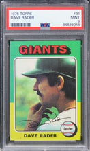 Load image into Gallery viewer, 1975 Topps Dave Rader #31 PSA 9 MINT