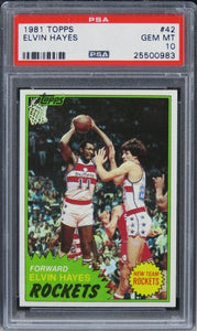 1981 Topps Elvin Hayes HOF #42 PSA 10 GEM MINT