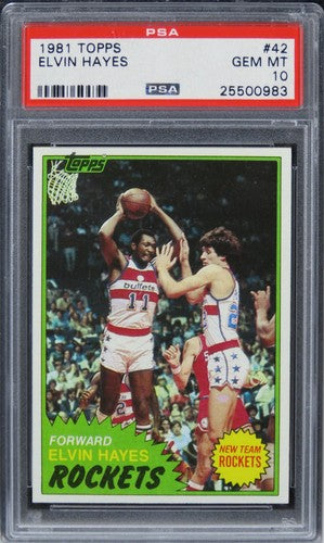 1981 Topps Elvin Hayes HOF #42 PSA 10 GEM MINT