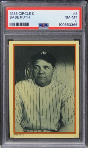 1985 Circle K Babe Ruth HOF #2 PSA 8 NM-MT