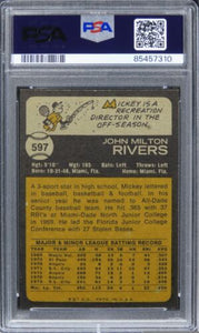 1973 Topps Mickey Rivers #597 PSA 9 MINT