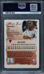 1996 Finest Michael Jordan W/COATING HOF #127 PSA 9 MINT