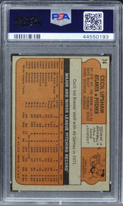 1972 Topps Cecil Upshaw #74 PSA 8 NM-MT