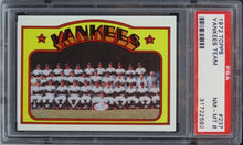 Load image into Gallery viewer, 1972 Topps Yankees Team #237 PSA 8 NM-MT