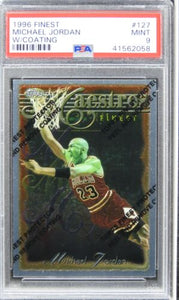 1996 Finest Michael Jordan W/COATING HOF #127 PSA 9 MINT