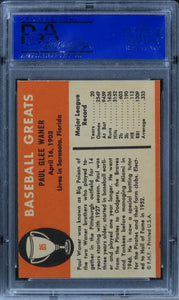 1961 Fleer Paul Waner HOF #85 PSA 8 NM-MT