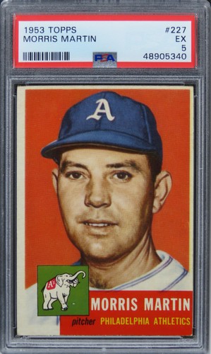 1953 Topps Morris Martin #227 PSA 5 EX