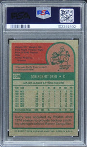 1975 Topps Duffy Dyer #538 PSA 9 MINT